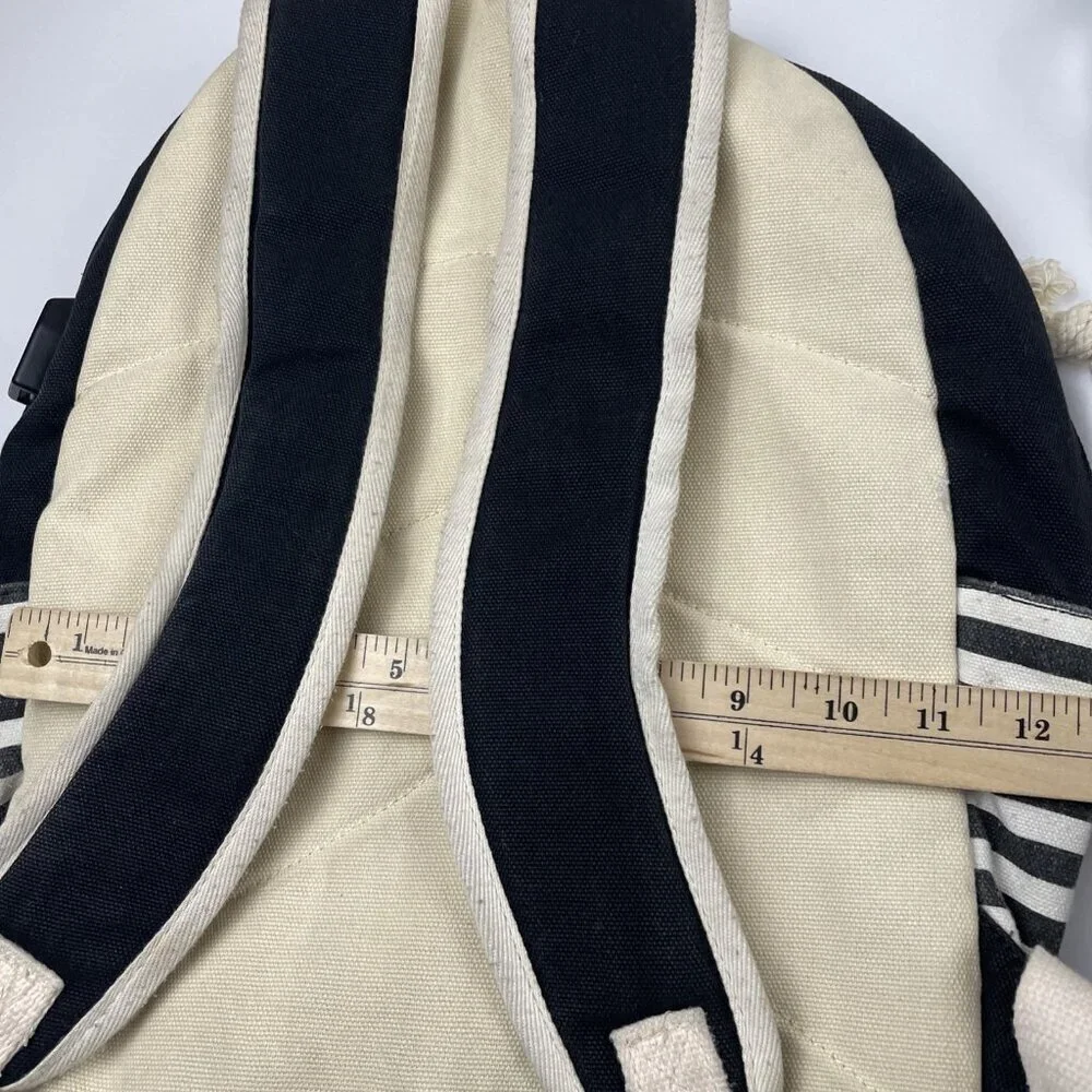 The Idyll of Collie and Golden Retriever 4pc Backpack Bag Travel School Striped